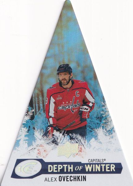 insert karta ALEX OVECHKIN 23-24 UD Ice Depth of Winter Rookie White Frost /199